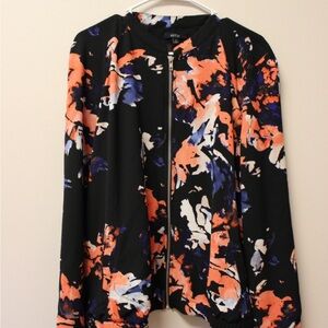 Apt. 9 Black and Orange Bomber Jacket